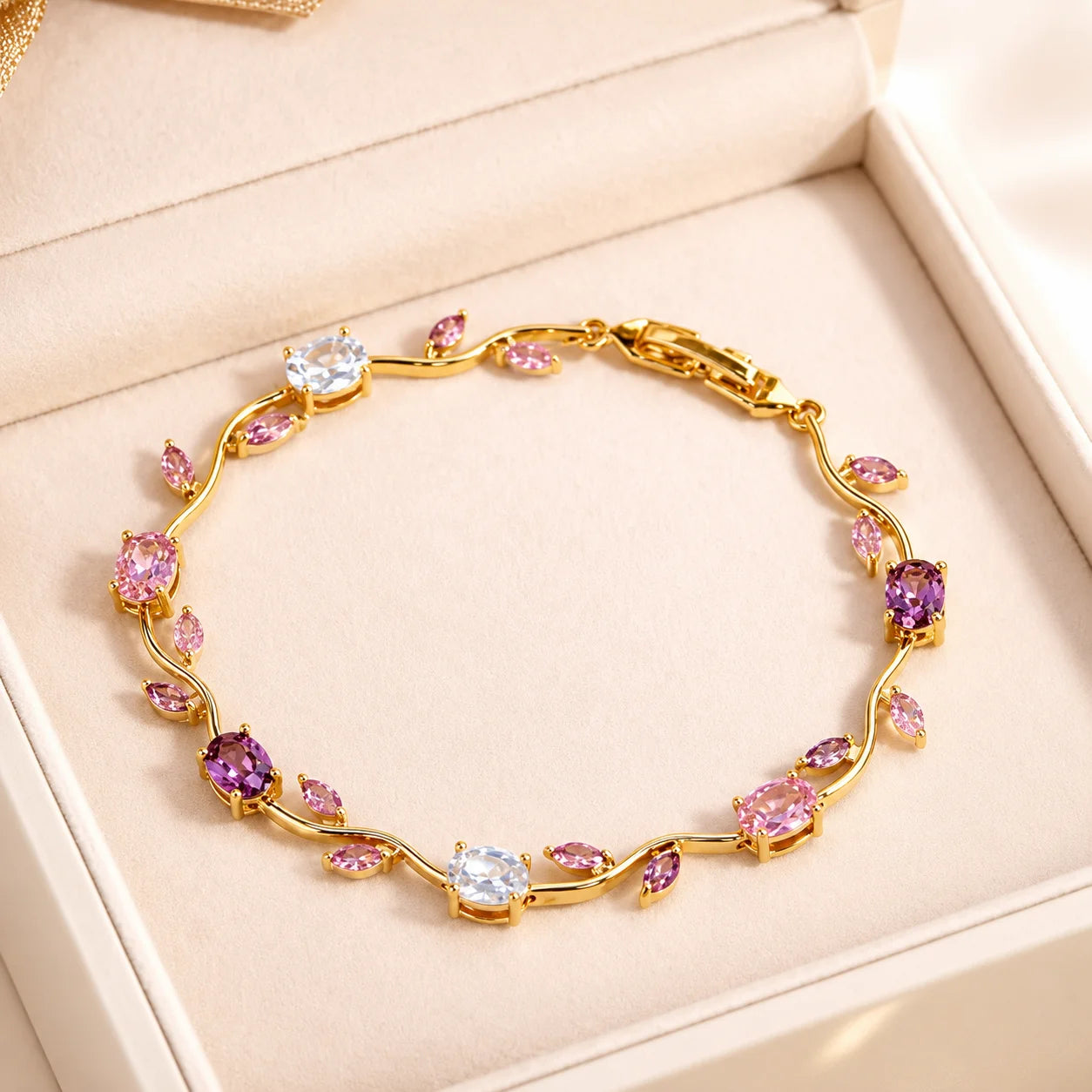 Golden Tulip Vine Bracelet4 mehtab.pk