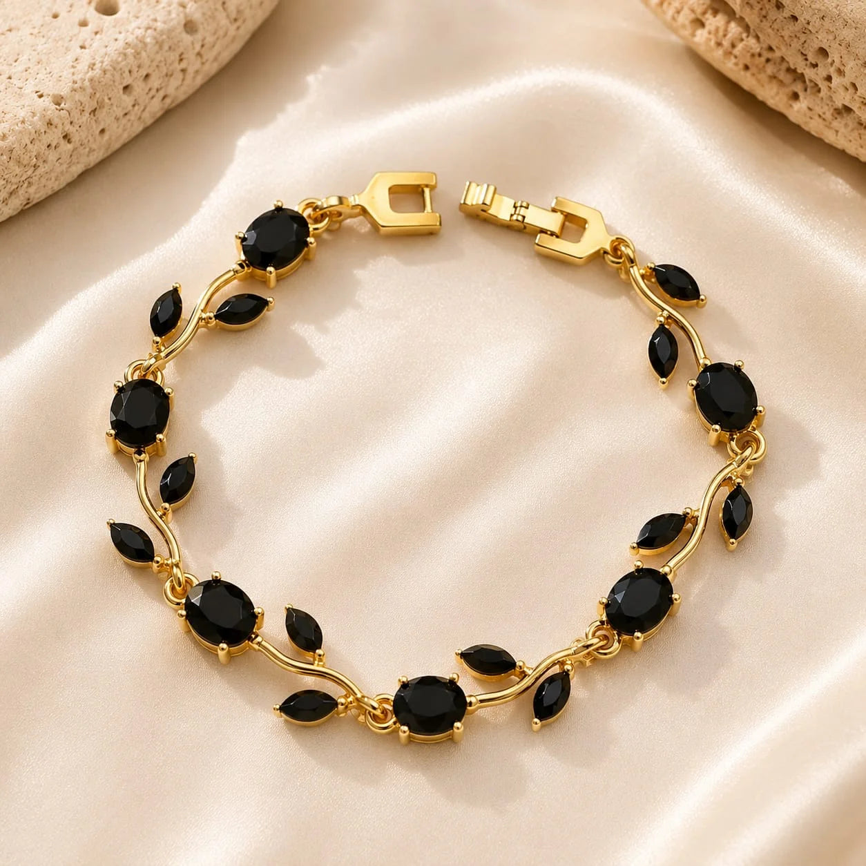 Golden Tulip Vine Bracelet mehtab.pk