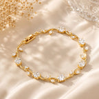 Golden Tulip Vine Bracelet mehtab.pk
