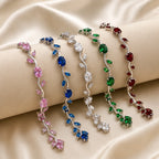 Silver Tulip Vine pinks Bracelet Mehtab.pk.